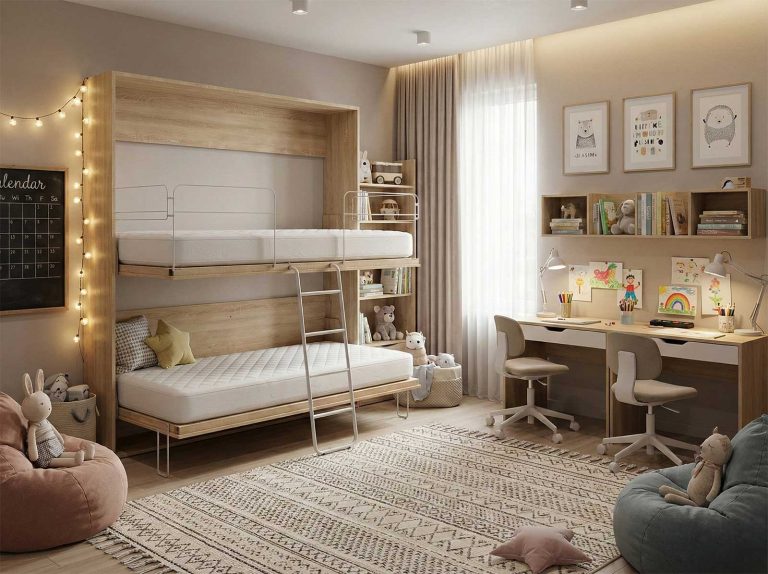 Primjer sobe sa zidnim krevetom FlipFlap B - otvorena verzija