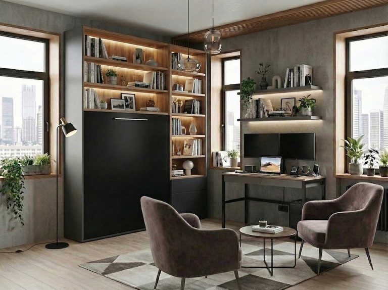 Primjer vertikalnog zidnog kreveta FlipFlap V 90x200 zatvoreni