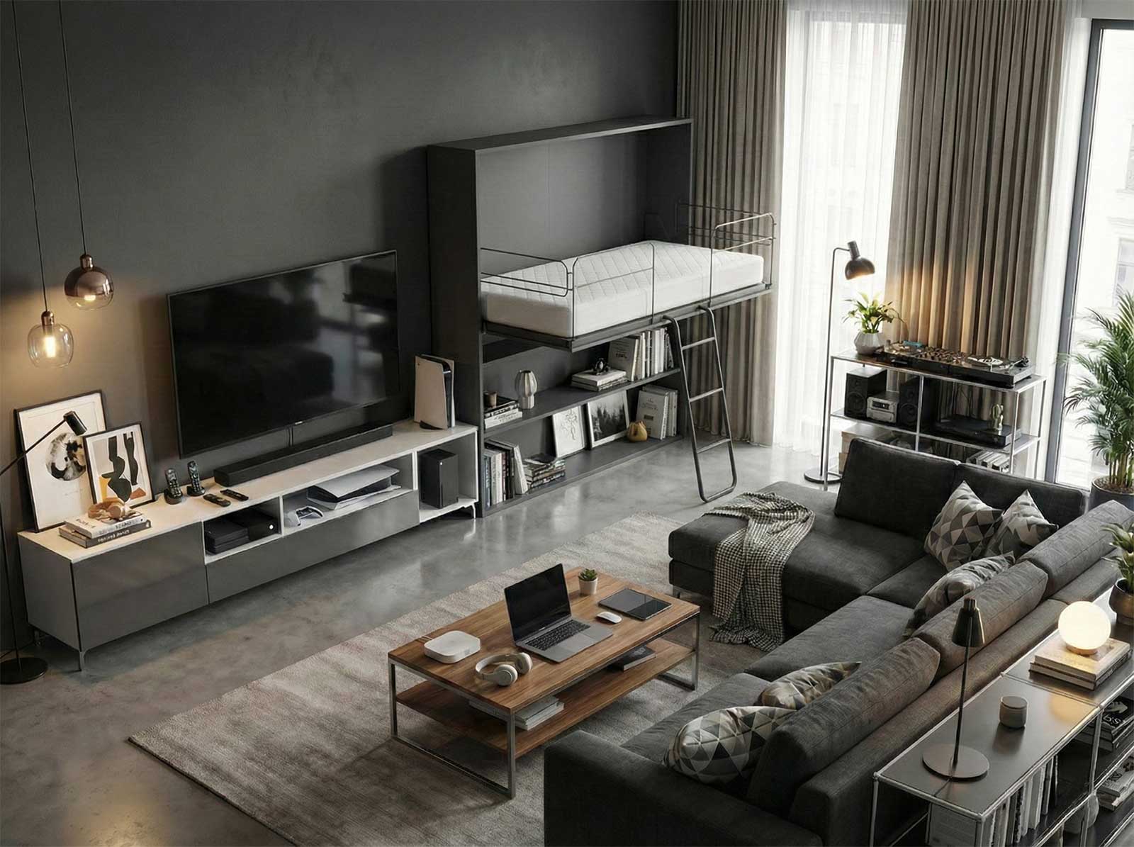 Primjena zidnog kreveta FlipFlap P u malom prostoru