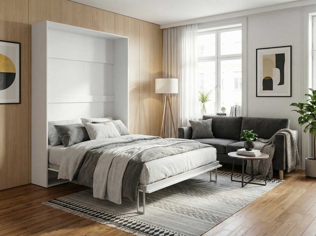 Primjer zidnog kreveta FlipFlap W u prostoru otvoreni