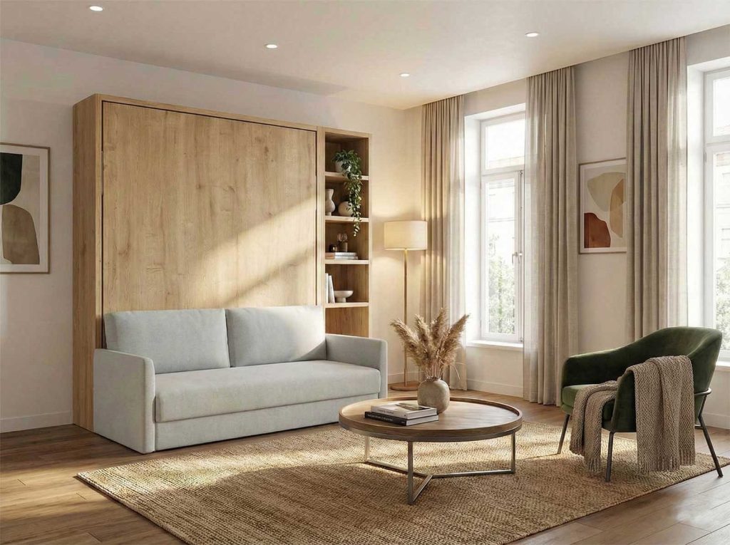 Zidni krevet sa sofom FlipFlap SW u boravku